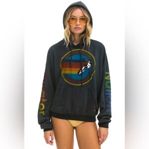 NWT - Aviator Nation - UNISEX Haight Ashbury Pullover Relaxed Hoodie - Charcoal